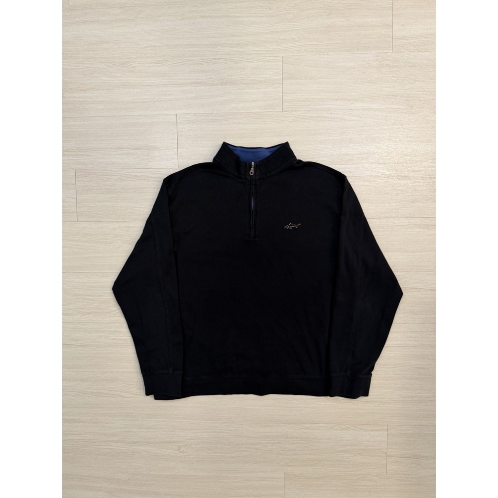 Greg Norman Black Quarter Zip Pullover Men's Size XXL Golf Long Sleeve